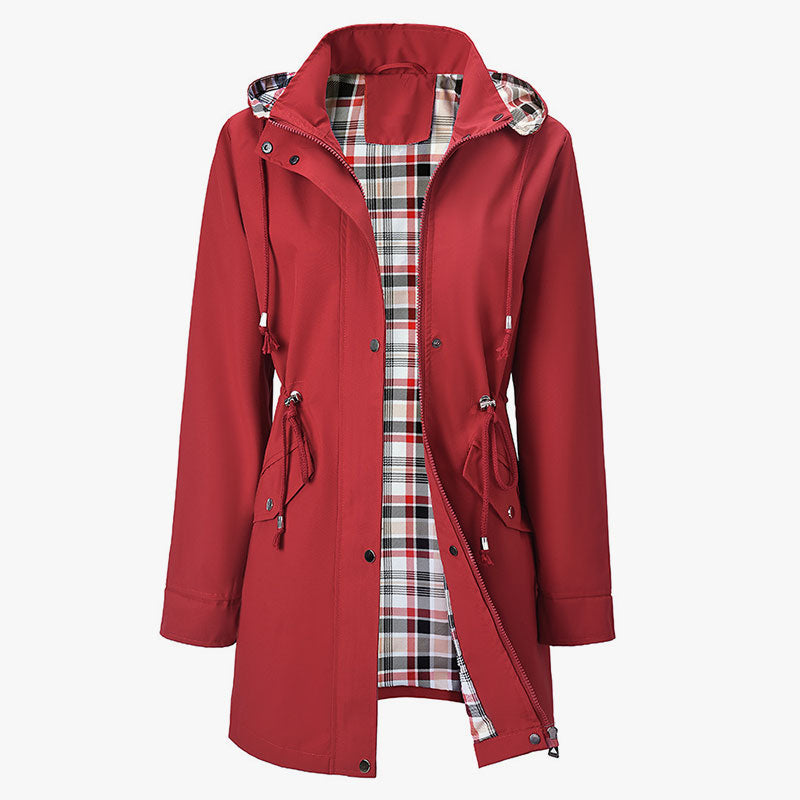 🧥Neuer wasserabweisender Trenchcoat für Damen – Hochwertige grenzüberschreitende Damenoberbekleidung mit kariertem Futter✨