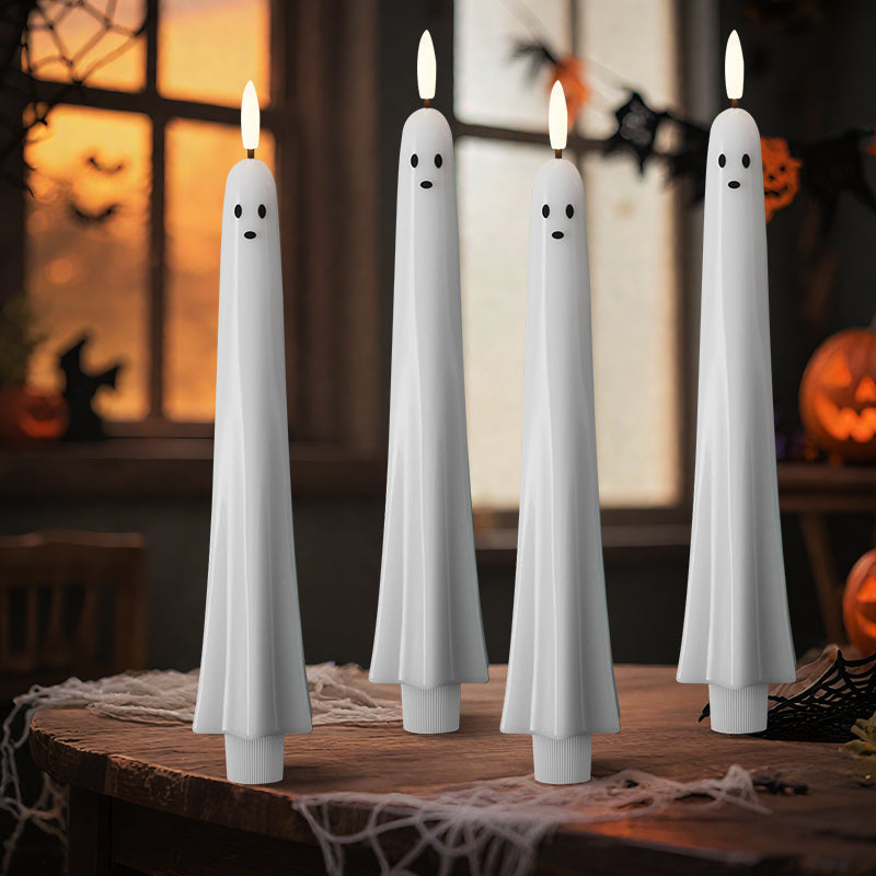 🎃👻 Ferngesteuerte Geisterkerze mit 3D-flammendem Docht 👻🎃