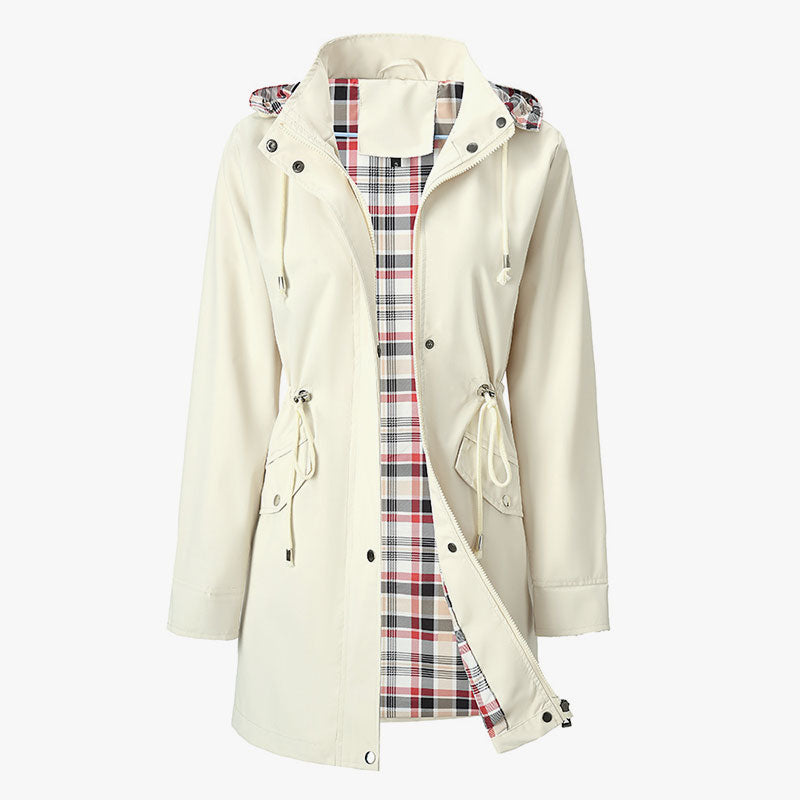 🧥Neuer wasserabweisender Trenchcoat für Damen – Hochwertige grenzüberschreitende Damenoberbekleidung mit kariertem Futter✨