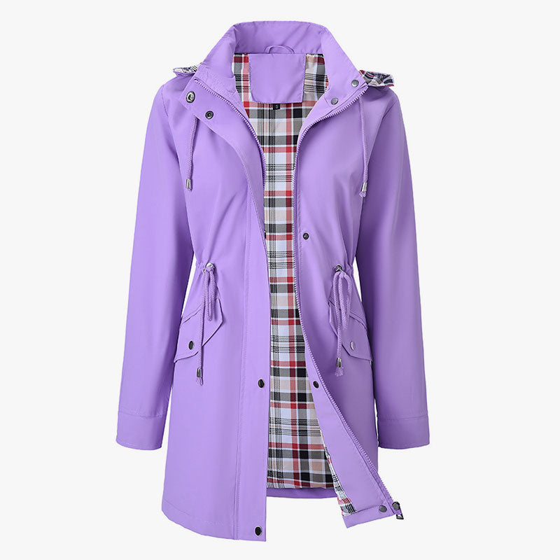 🧥Neuer wasserabweisender Trenchcoat für Damen – Hochwertige grenzüberschreitende Damenoberbekleidung mit kariertem Futter✨