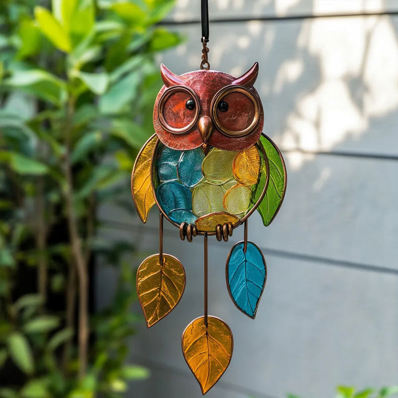 🌟 Bemalte Eulen-Hängedekorationen – Bunte Eulendekorationen für Fenster und Wohnungen 🦉