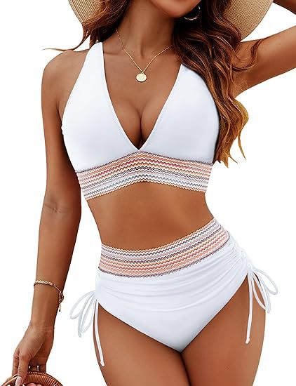 🔥S~4XL verfügbar🔥2025 Bikini-Set mit hoher Taille und Bauchkontrolle in Blockfarbe