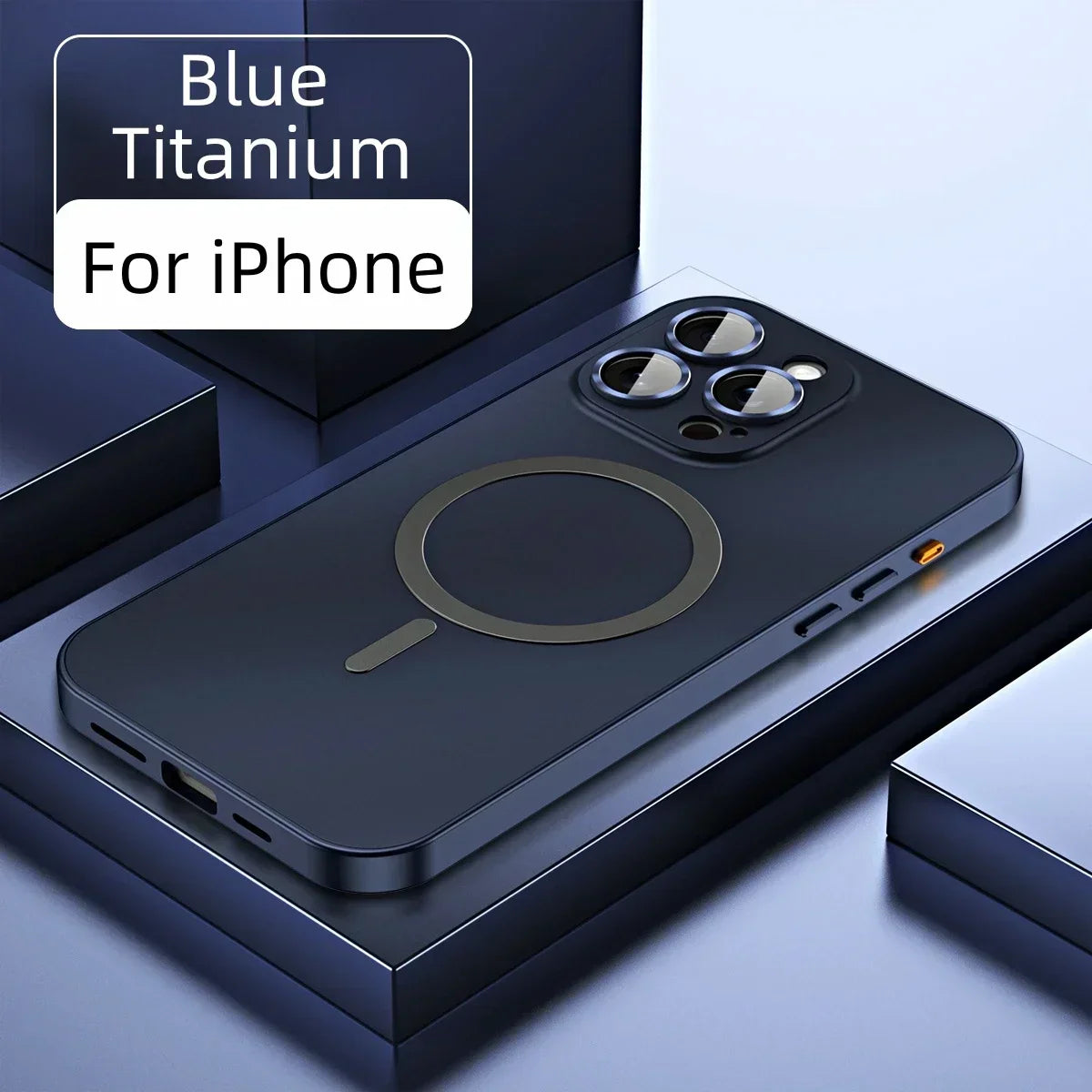Magnetische Abdeckung mit Aluminiumrahmen für iPhone