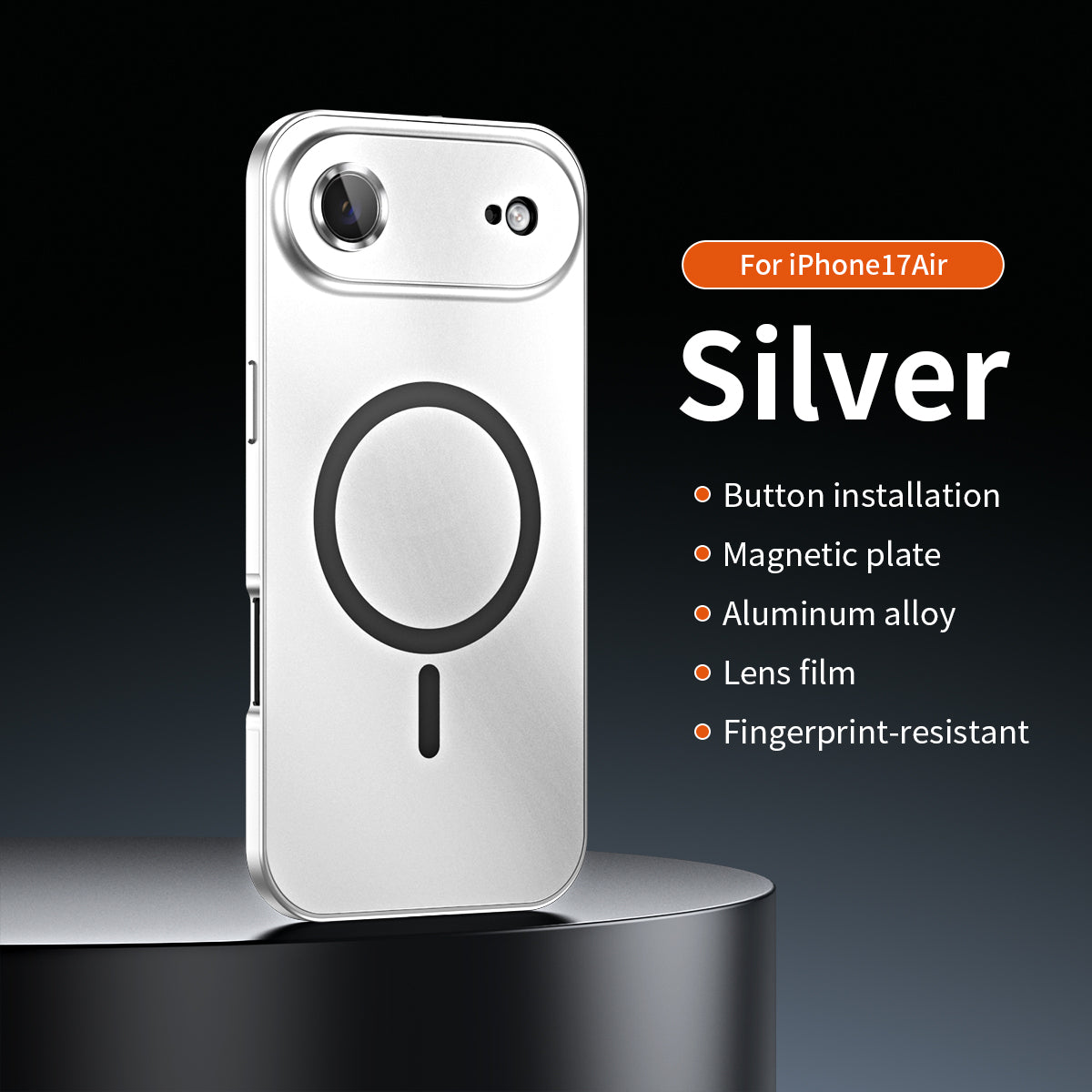 Magnetische Abdeckung mit Aluminiumrahmen für iPhone