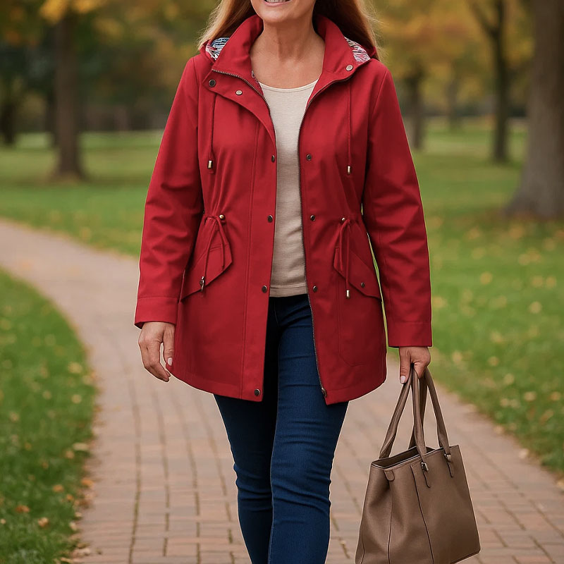 🧥Neuer wasserabweisender Trenchcoat für Damen – Hochwertige grenzüberschreitende Damenoberbekleidung mit kariertem Futter✨