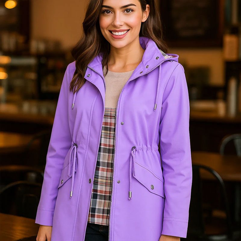 🧥Neuer wasserabweisender Trenchcoat für Damen – Hochwertige grenzüberschreitende Damenoberbekleidung mit kariertem Futter✨