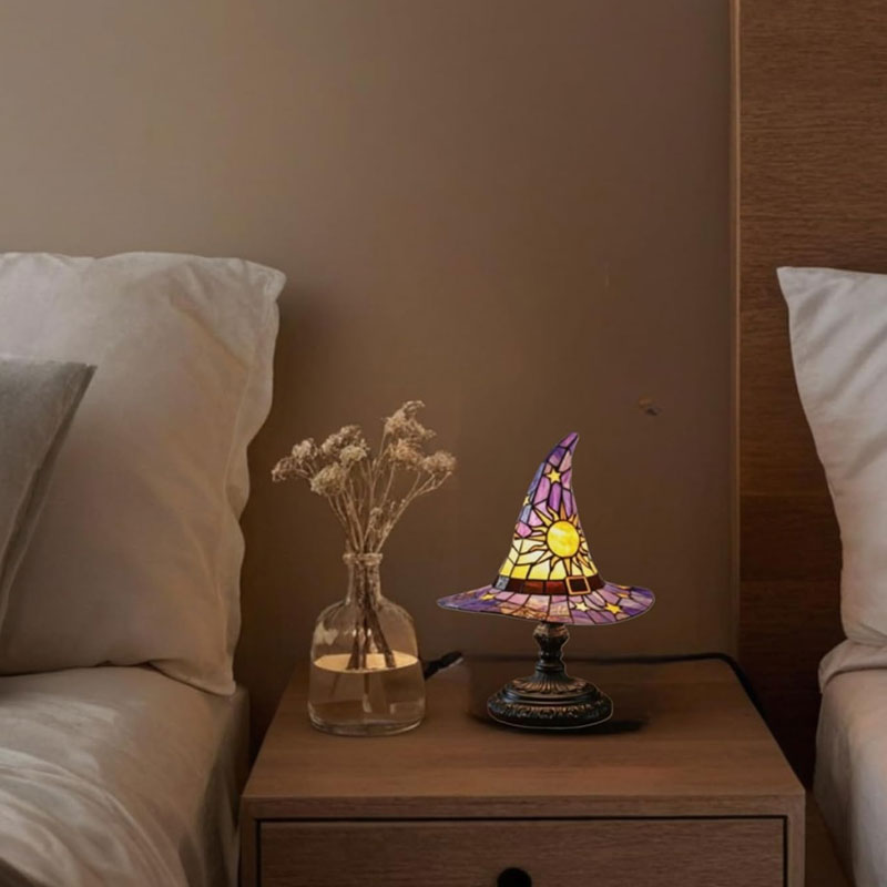 🧙♀️Erhelle jeden Moment der Nacht mit Magie! ✨Farbige Hexenlampe aus Glas – mehr als nur ein bisschen charmant