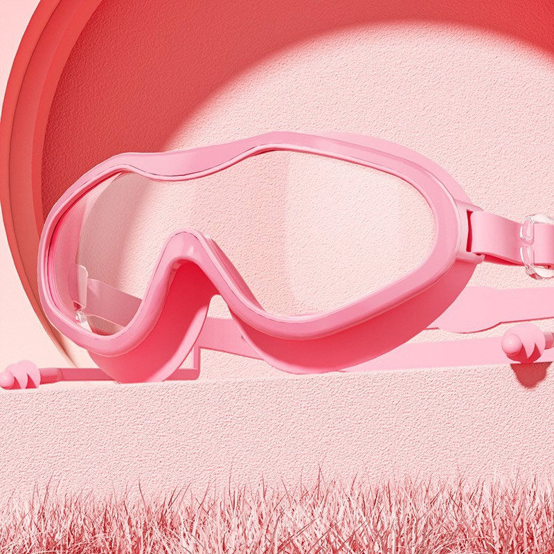 Schwimmbrille für Erwachsene mit großem Rahmen und Schutzblech🏊♂️