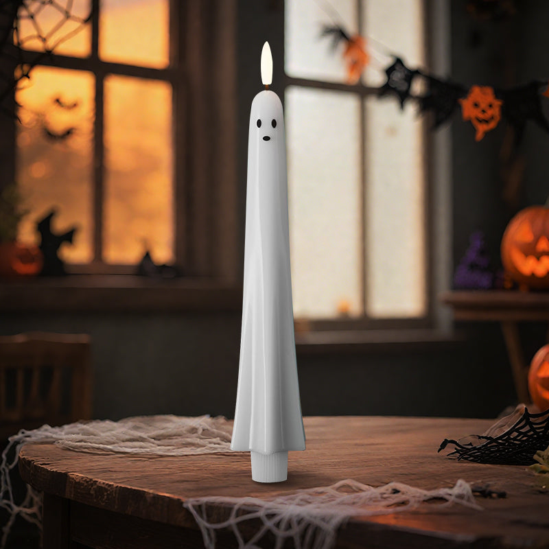 🎃👻 Ferngesteuerte Geisterkerze mit 3D-flammendem Docht 👻🎃
