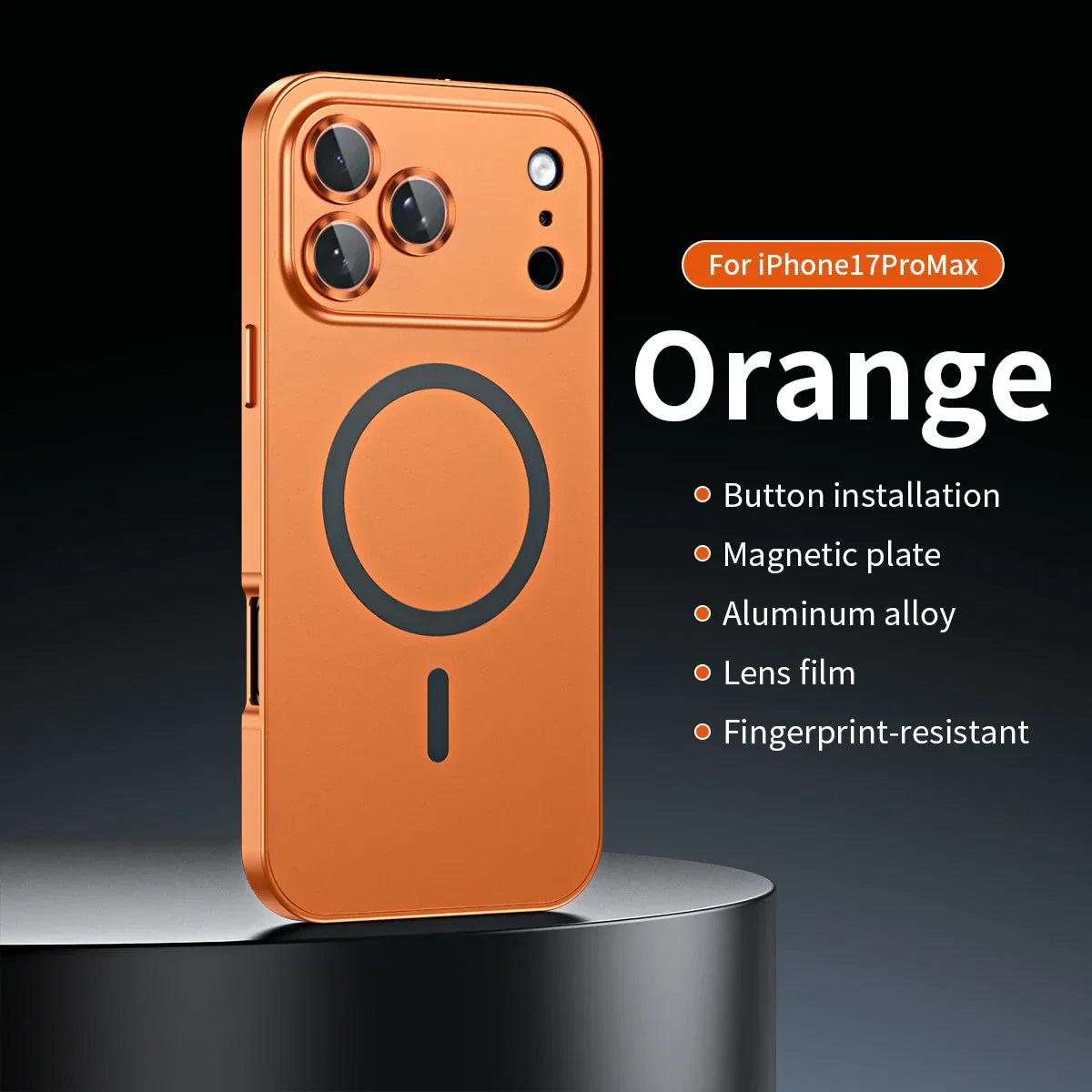 Magnetische Abdeckung mit Aluminiumrahmen für iPhone
