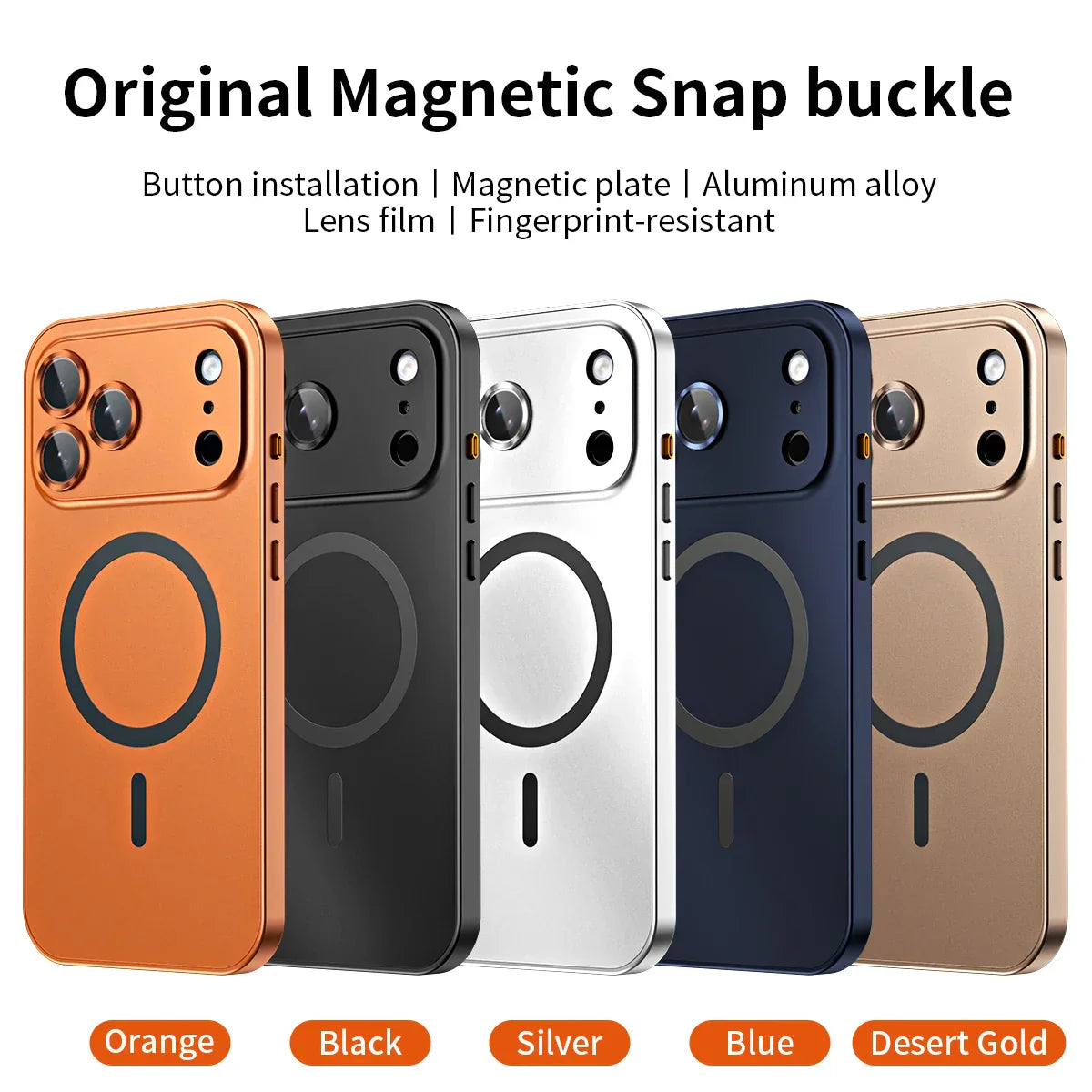 Magnetische Abdeckung mit Aluminiumrahmen für iPhone