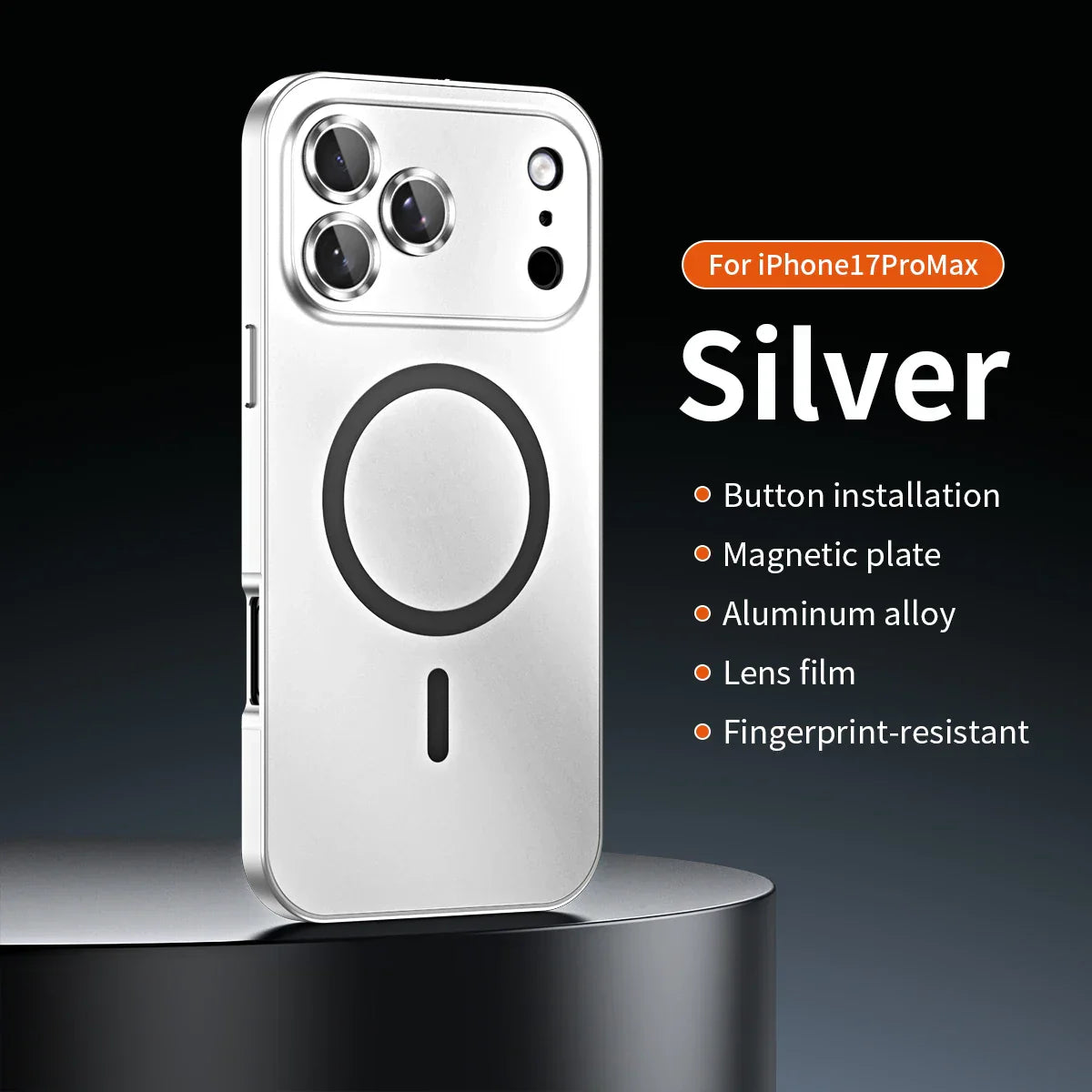 Magnetische Abdeckung mit Aluminiumrahmen für iPhone