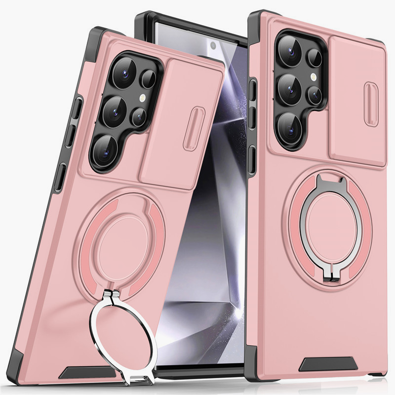 Panzerhülle für Galaxy S-Serie 🛡️ Kamera-Schiebeschutz & 360° Ring 🧲 Magnet-Funktion