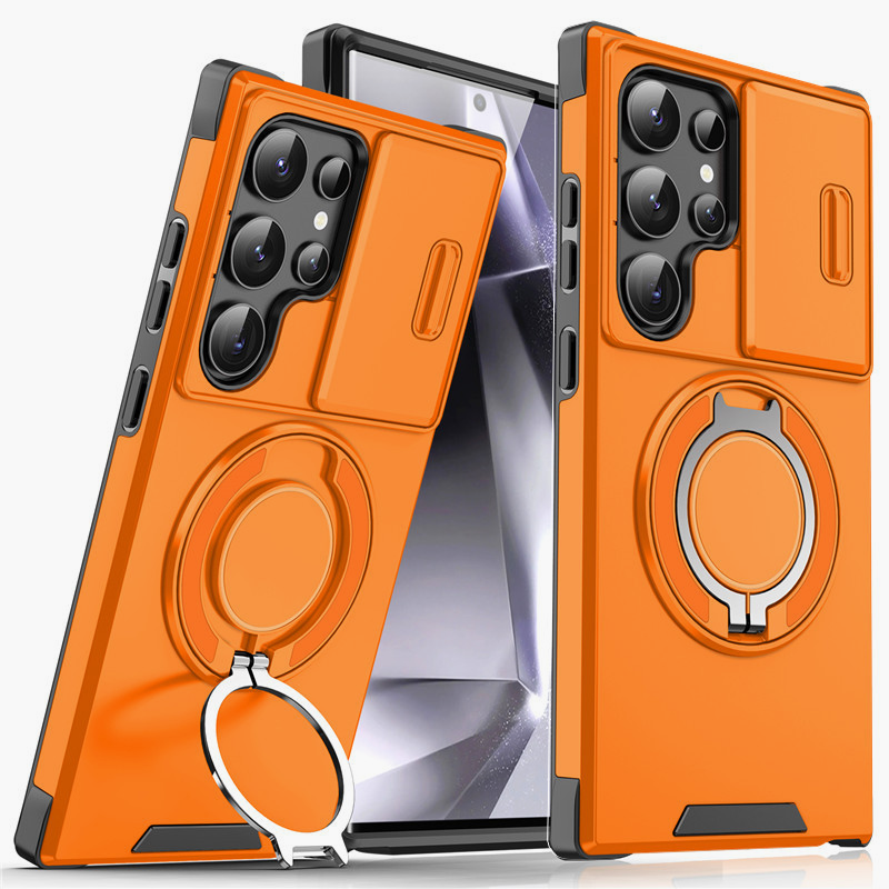 Panzerhülle für Galaxy S-Serie 🛡️ Kamera-Schiebeschutz & 360° Ring 🧲 Magnet-Funktion