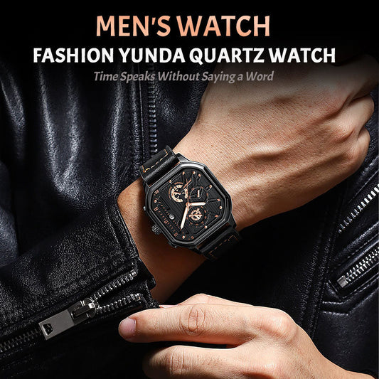 Herrenuhr Mode Yunda Quarzuh