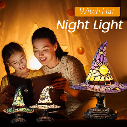 🧙‍♀️Erhelle jeden Moment der Nacht mit Magie! ✨Farbige Hexenlampe aus Glas – mehr als nur ein bisschen charmant