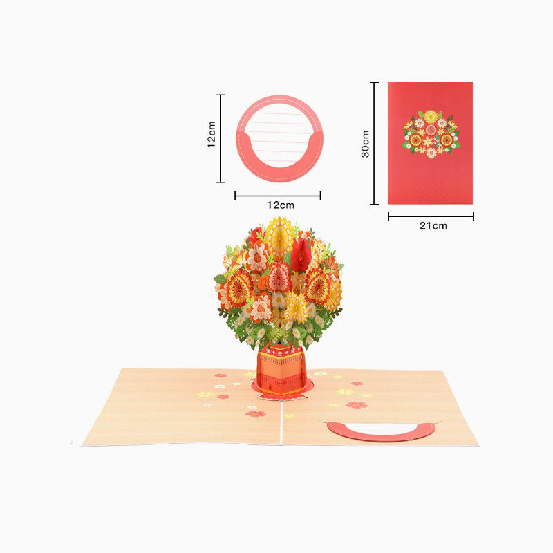 2-in-1-Geschenk und Dekoration für jeden Anlass 🌸 3D-Blumenstrauß-Pop-up-Karte