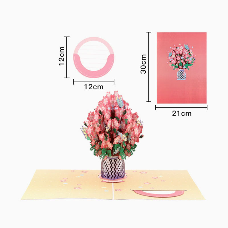 2-in-1-Geschenk und Dekoration für jeden Anlass 🌸 3D-Blumenstrauß-Pop-up-Karte