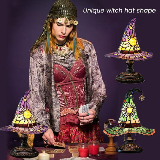 🧙‍♀️Erhelle jeden Moment der Nacht mit Magie! ✨Farbige Hexenlampe aus Glas – mehr als nur ein bisschen charmant