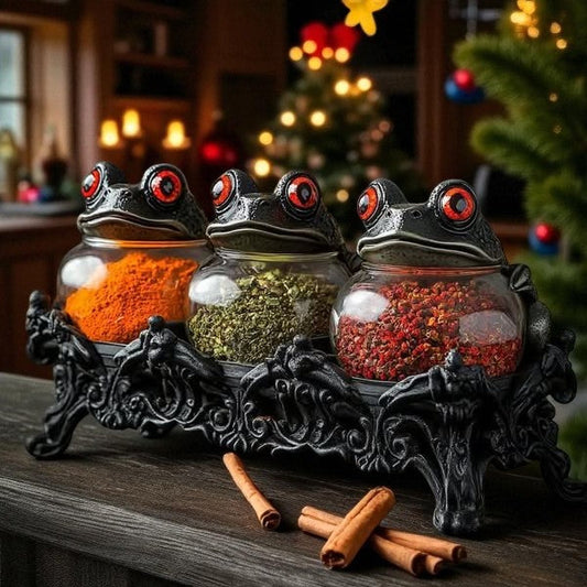 Håndlagde Witchy Frog apotekerkrukker til krydder 🐸