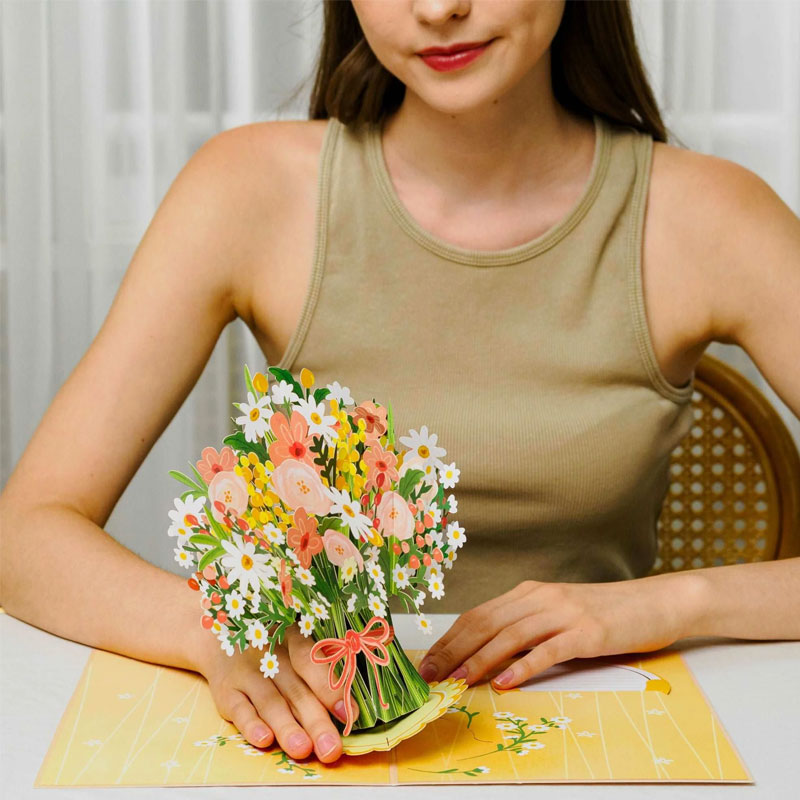 2-in-1-Geschenk und Dekoration für jeden Anlass 🌸 3D-Blumenstrauß-Pop-up-Karte