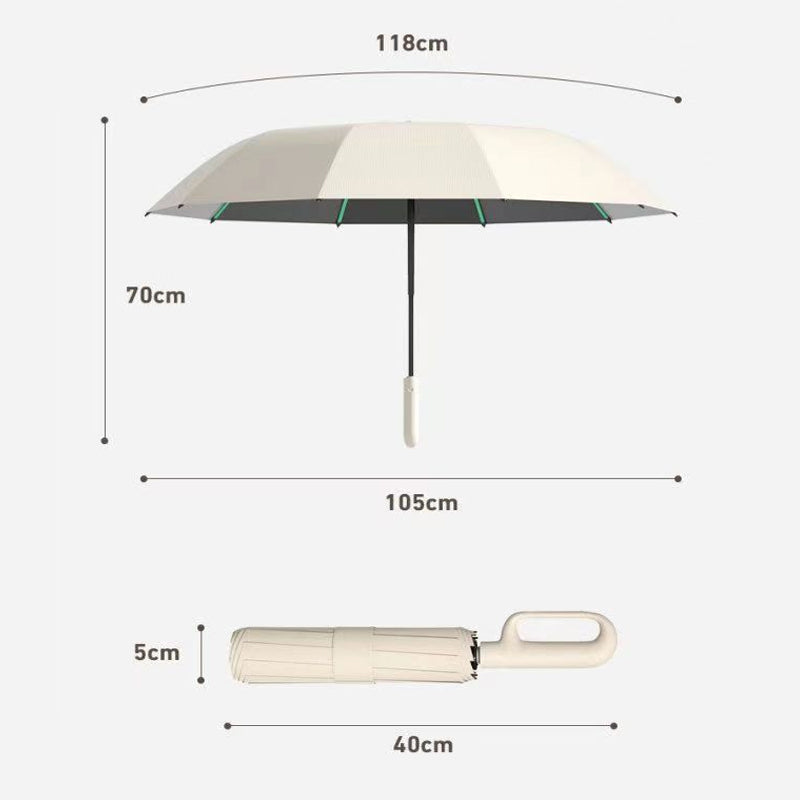Großer tragbarer Regenschirm mit automatischer Ringschnall