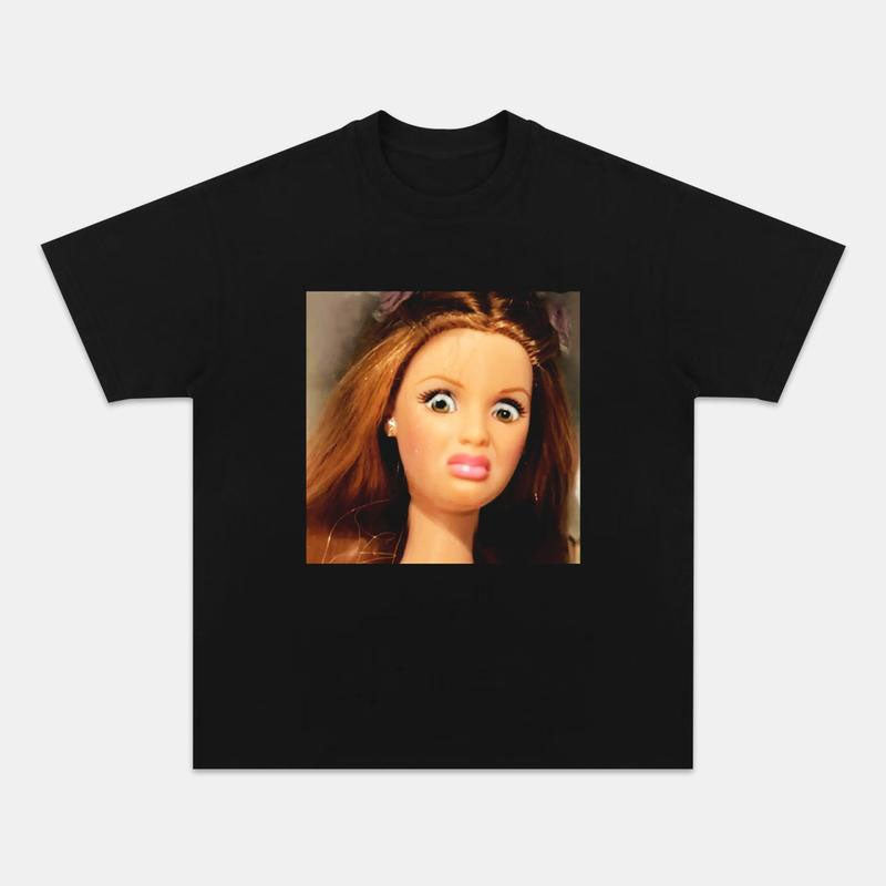 Lustiges bedrucktes Unisex-T-Shirt mit Rundhalsausschnitt und Oversize-Passfor