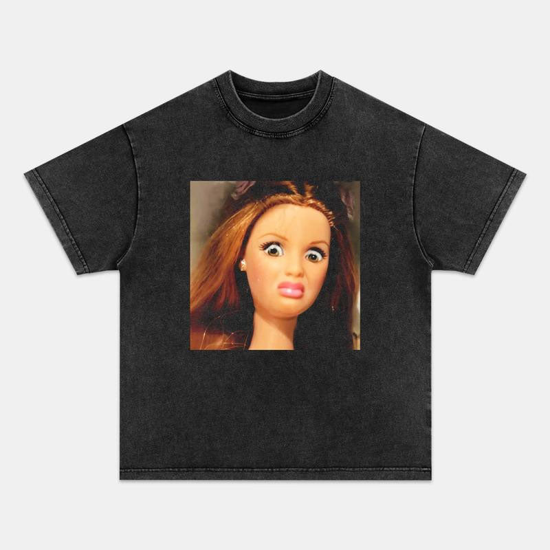 Lustiges bedrucktes Unisex-T-Shirt mit Rundhalsausschnitt und Oversize-Passfor