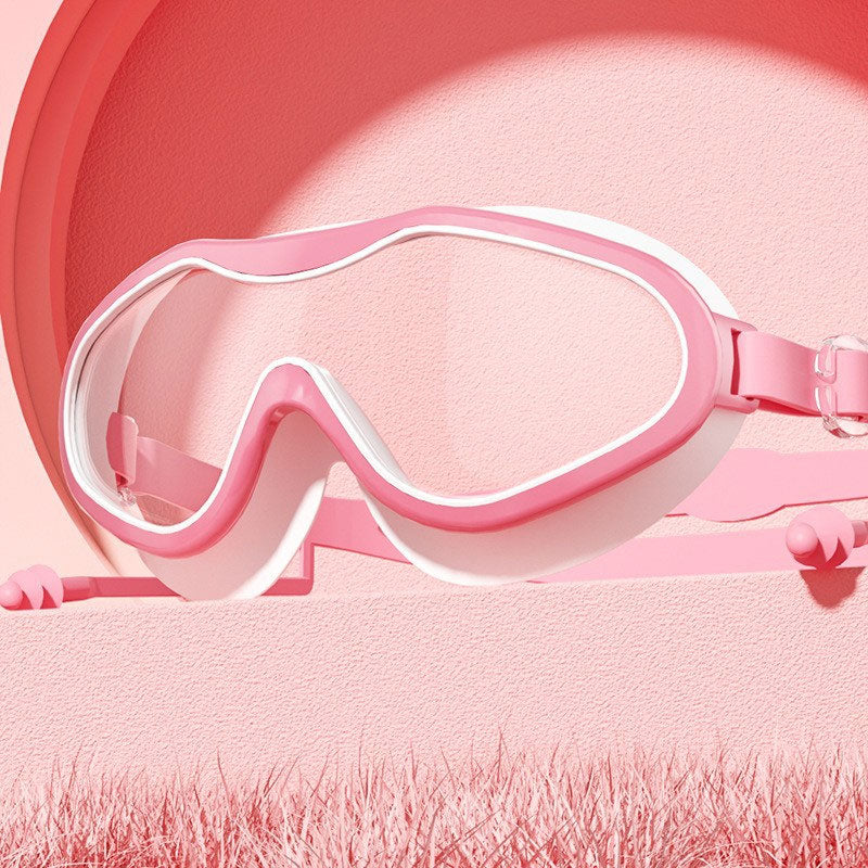 Schwimmbrille für Erwachsene mit großem Rahmen und Schutzblech🏊‍♂️