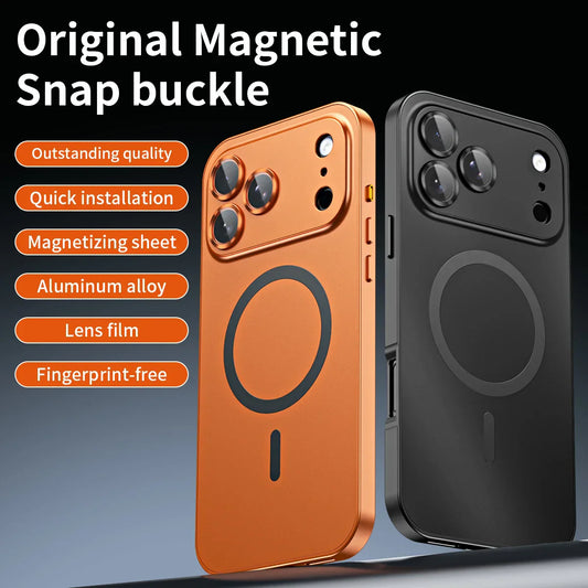 Magnetische Abdeckung mit Aluminiumrahmen für iPhone