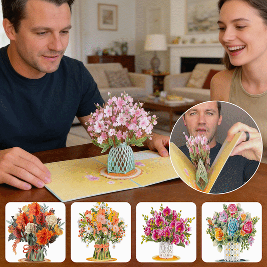 2-in-1-Geschenk und Dekoration für jeden Anlass 🌸 3D-Blumenstrauß-Pop-up-Karte