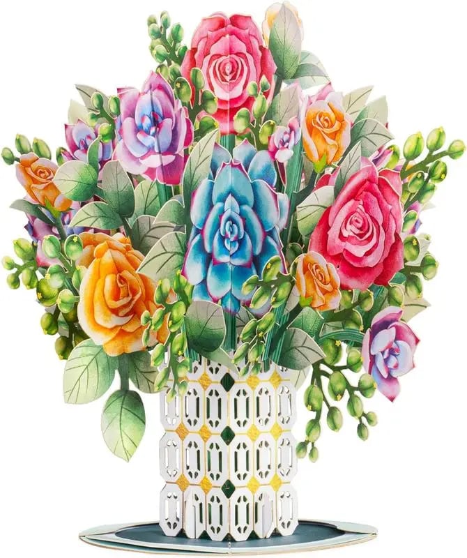 2-in-1-Geschenk und Dekoration für jeden Anlass 🌸 3D-Blumenstrauß-Pop-up-Karte